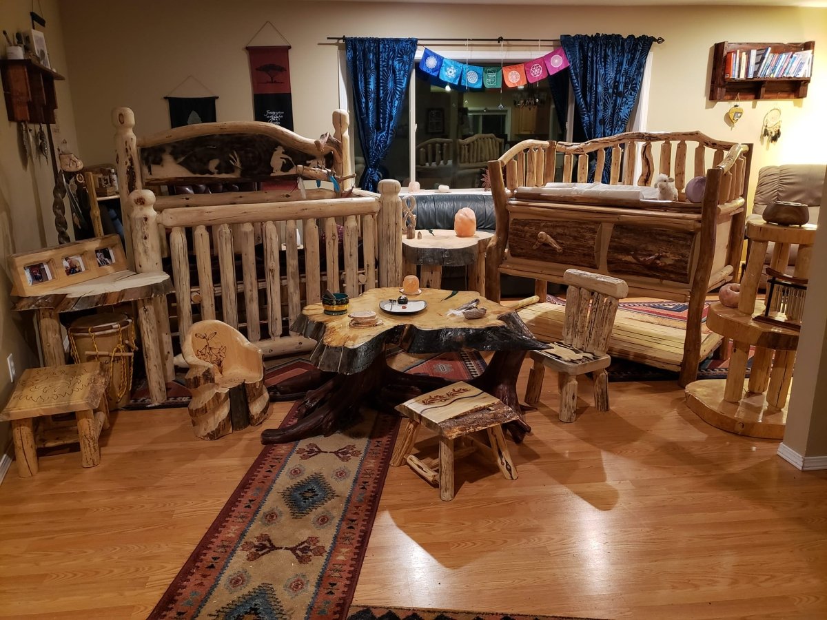 Hand-made rustic live edge and solid wood log furniture – Canadian Log ...