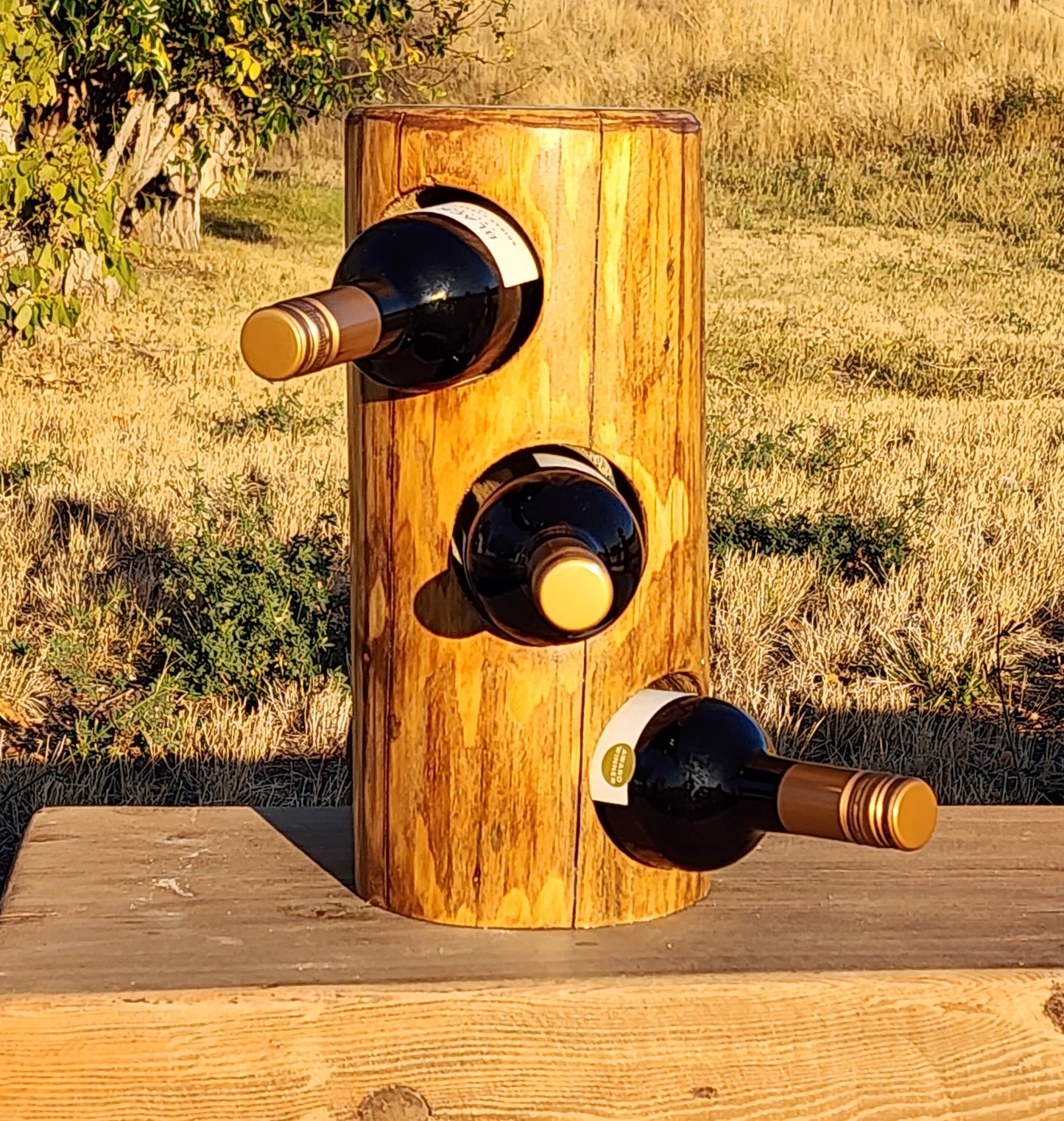 Log Wine Rack