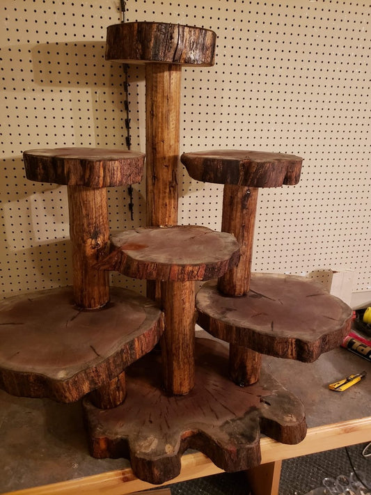 7 Surface Log Stand/Display - Canadian Log Furniture