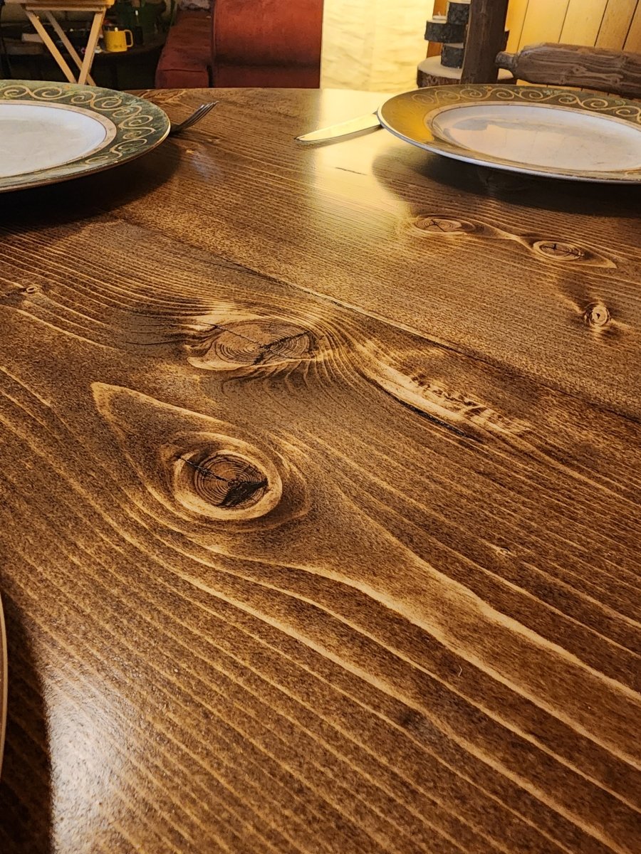 Log Dining Table - Round - Canadian Log Furniture