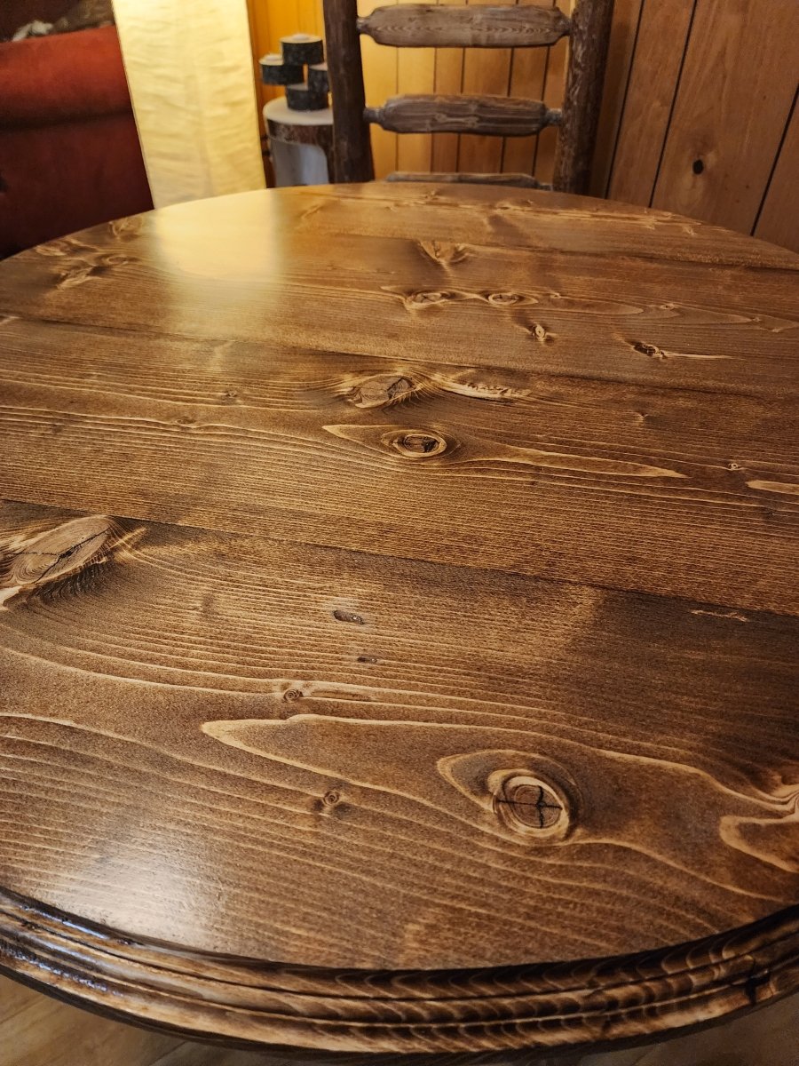 Log Dining Table - Round - Canadian Log Furniture