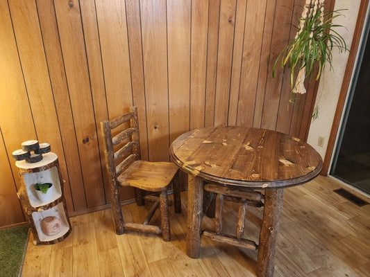 Log Dining Table - Round - Canadian Log Furniture