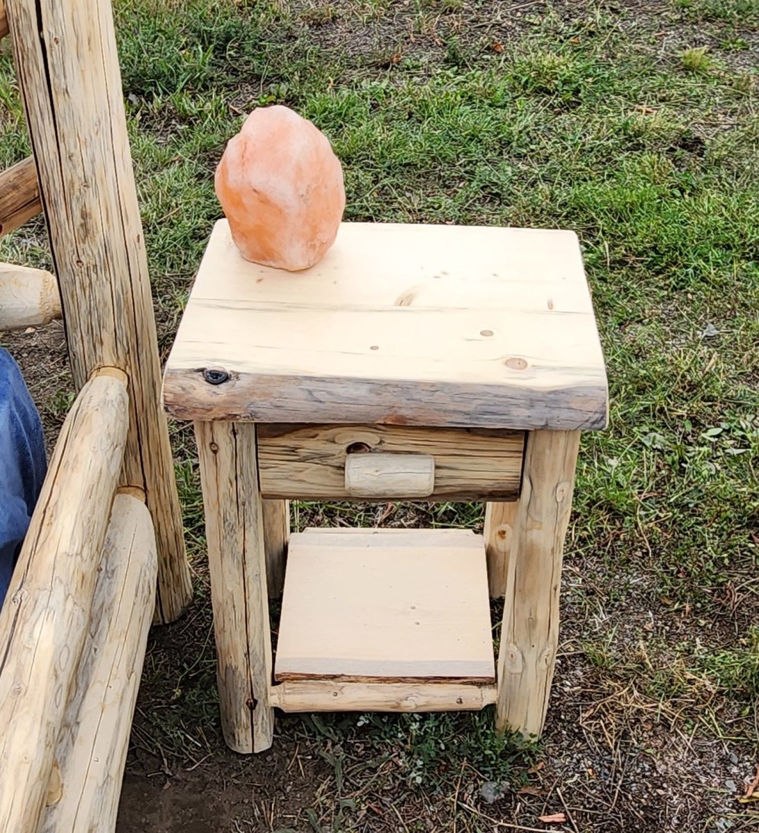 Log Night Stand - Canadian Log Furniture