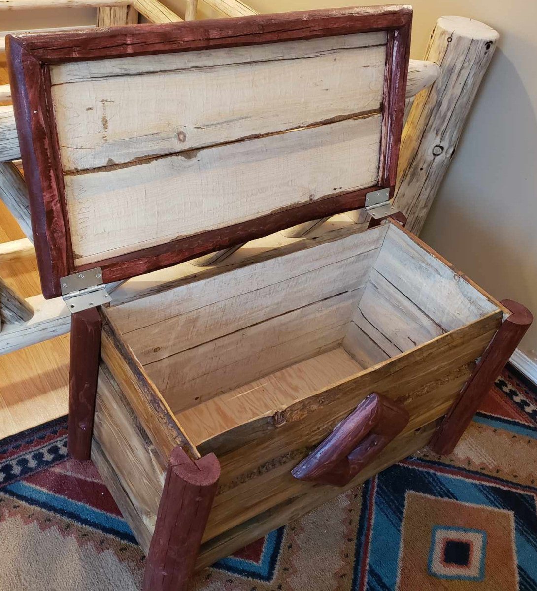 Log Toy/Blanket Chest - Canadian Log Furniture