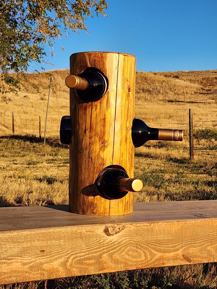 Log Wine Rack - Canadian Log Furniture