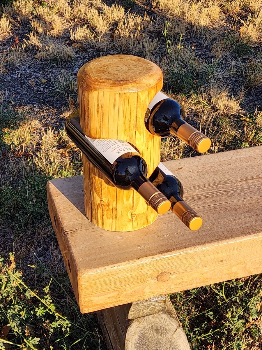 Log Wine Rack - Canadian Log Furniture