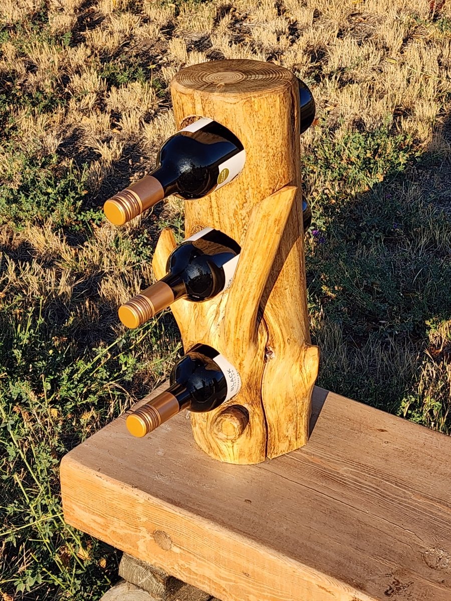 Log Wine Rack - Canadian Log Furniture