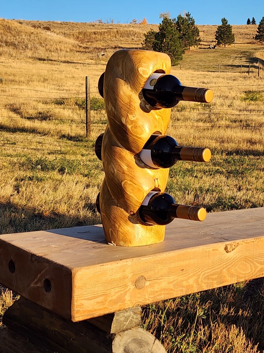 Log Wine Rack - Canadian Log Furniture