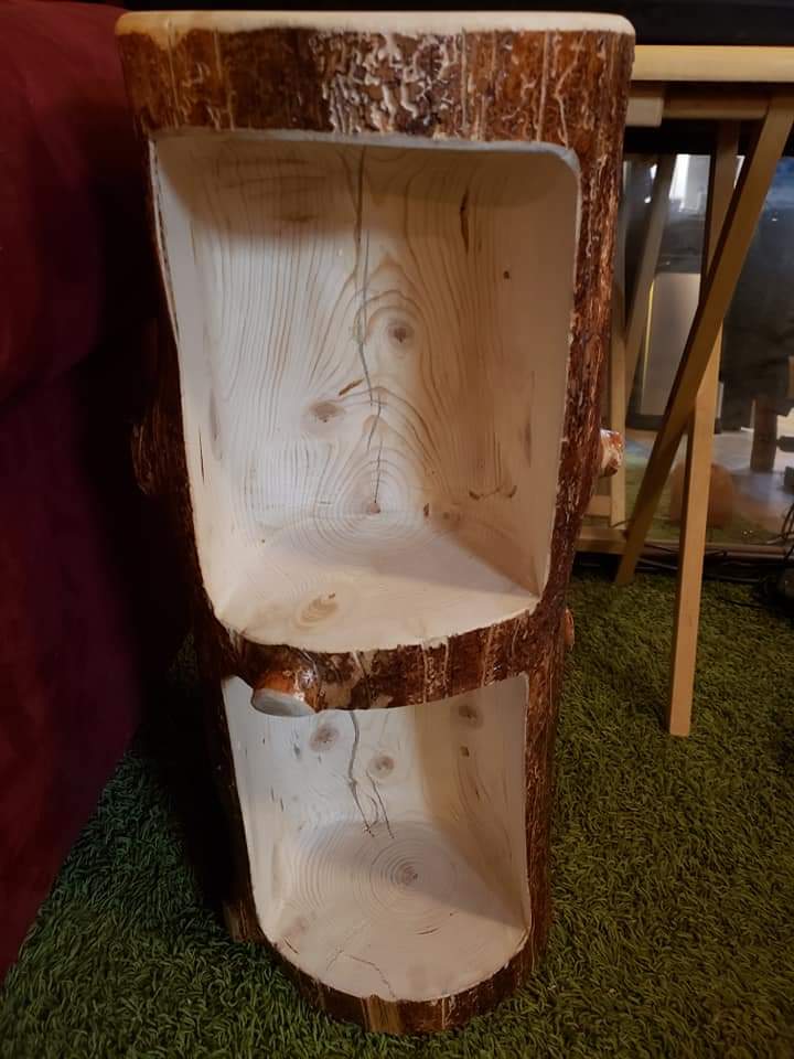 Stump Nightstand - Canadian Log Furniture