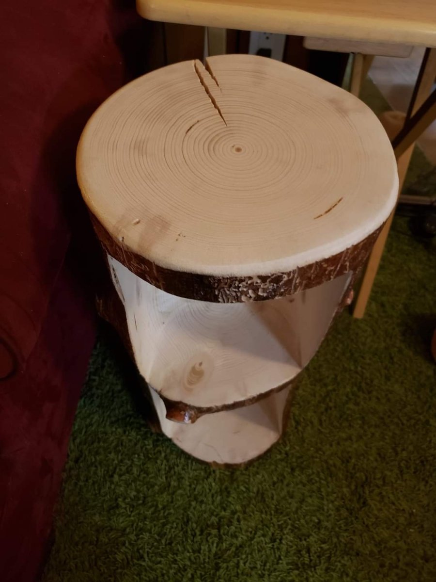 Stump Nightstand - Canadian Log Furniture